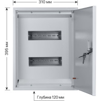 Распределительный навесной щит ЩРН-18 395х310х120 TDM ELECTRIC SQ0905-0012