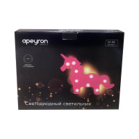 Светодиодный светильник Apeyron Единорог 3 Вт, АБС-пластик, красный, ТБ 12-25