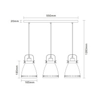Подвесной светильник Camelion PL-428S-3 С71 Белый + хром New York 60Вт металл 13080