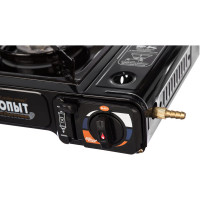 Газовая плита с переходником Следопыт Black PF-GST-N10