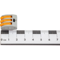 Строительно-монтажная клемма (СМК) ЭРА NO-222-23 модель 413, с рычагом, 3 отверстия, 0.08-2.5мм2, 2 штуки Б0033397