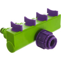 Разветвитель четырёхканальный 1/2"-3/4", регулируемый PALISAD 66425