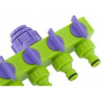 Разветвитель четырёхканальный 1/2"-3/4", регулируемый PALISAD 66425
