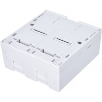 Настенная розетка NIKOMAX 2 порта, со шторками, белая NMC-WO2UD2-FT-ST-WT