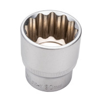 Головка торцевая 12 граней (30 мм; 1/2 Dr) KRAFT KT 700358