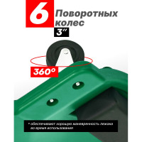 Лежак для автослесаря ROCKFORCE пластиковый на 6-ти колесах RF-9U0311P36(50522)