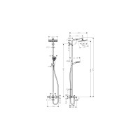 Душевая система HANSGROHE 27298000 Crometta E 240 1jet Showerpipe 00000048375