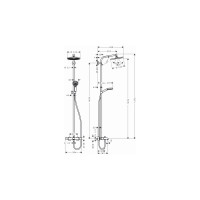Душевая система HANSGROHE 27320000 Crometta S 240 1jet Showerpipe 00000048513
