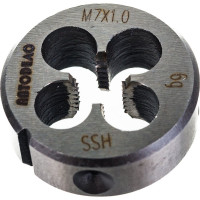 Плашка М7х1.0мм D-25мм HSS4341 АвтоDело 40877 14465