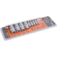 Набор головок TORX E4-E16 DR1/4"+1/2", 9 шт. на планке АвтоDело 39829 10696