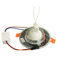 Потолочный светильник FERON встраиваемый с белой LED подсветкой 15LED 2835 SMD 4000K, MR16 50W G5.3, белый, хром, CD905 28848