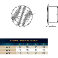 Вентилятор осевой потолочный DOSPEL NV 12 007-0439