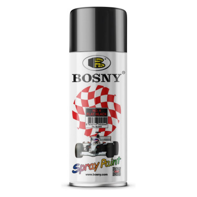 Акриловая краска Bosny аэрозоль, черный матовый RAL 9005 4