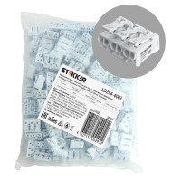 Монтажная пружинная клемма STEKKER для подключения фазных проводников, 3 полюса, LD294-4003, 100шт в упак., 32734