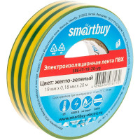 Изолента Smartbuy 0.18х19 мм, 20 метров, желто-зеленая SBE-IT-19-20-yg