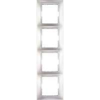 Рамка Smartbuy 4-местная горизонтальная серебро Венера SBE-01s-00-FR-4