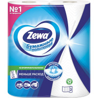 Полотенца бумажные бытовые ZEWA спайка 2 шт, 2-х слойные, белые 144001 122817
