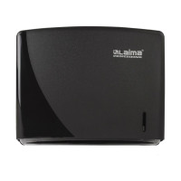 Диспенсер для полотенец ЛАЙМА PROFESSIONAL ORIGINAL, Interfold, черный, ABS-пластик, 605760