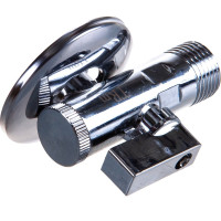 Шаровый кран Terma угловой с фильтром 1/2x1/2 с отражателем 25642