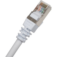 Патч-корд LANMASTER RJ45-RJ45, 4 пары, FTP, категория 5е, 1 м, белый. LSZH, LAN-PC45/S5E-1.0-WH