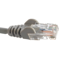 Патч-корд LANMASTER RJ45-RJ45, 4 пары, UTP, категория 5е, 10 м, серый, LSZH, LAN-PC45/U5E-10-GY