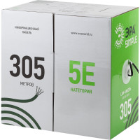 Кабель ЭРА витая пара U/UTP 2x2x24AWG Cat5e CU PVC 305м SIMPLE Б0044425
