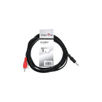 Соединительный кабель Telecom 3.5 Jack M-2xRCA M, стерео, аудио, 3м TAV7183-3M