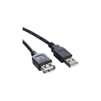 Удлинительный кабель Telecom USB2.0 Am--Af 1,5 м, черный TUS6990-1.5M