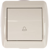 Кнопка звонка Lezard, NATA, белый, 710-0200-103