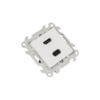 Коннектор Simon HDMI+USB 2.0, белый 2411095-030