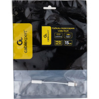 Кабель-переходник Cablexpert USB Lightning/Jack3.5F, для передачи аудио сигнала, белый, пакет CCA-LM3.5F-01-W
