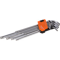 Набор имбусовых ключей HARDEN TORX, 23 см, CRV, 9 шт. 540607