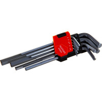 Набор имбусовых ключей HARDEN шестигранные HEX, 18 см, CRV, 9 шт. 540605