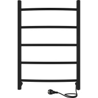 Полотенцесушитель INDIGO Arc electro 60/40 (скр.монтаж, унив.подкл.R/L, черный муар) LCAE60-40BRR