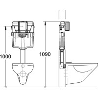 Смывной бачок GROHE GD2 скрытый монтаж, пневматический 38661000