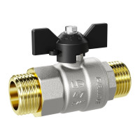 Шаровой кран LD латунь никель Pride Ду 20 Ру40 НР полнопроходной 007-7994 537131