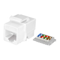 Модуль Keystone SUPRLAN Jack 8P8C /RJ-45/, UTP, Cat.5e. заделка без инструмента, белый 10-0312