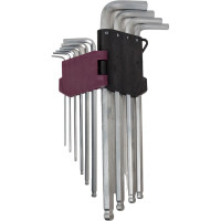 Набор торцевых шестигранных удлиненных ключей с шаром Thorvik HKLB10S H1.5-H10, 10 пр. 53088