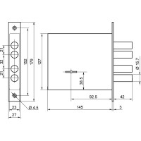 Врезной замок BORDER 82000-ЗВ8-8К/13 15197