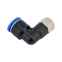 Фитинг цанговый угловой с внутренней резьбой 1/4F для трубки диаметром 12 мм SHPI PLF 12-R02