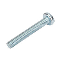 Винт с полукруглой головой Стройбат DIN 7985, М6x40, белый цинк, 35 шт. 106171