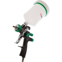Пневматический краскопульт INTERTOOL LVLP GREEN, форсунка 1.3 мм, бачок 600 мл, PT-0132