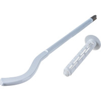 Кронштейн штыревой Uni-Fitt 10х220 плоский, эмалированный, с дюбелем 870W1022