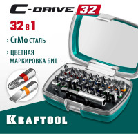 Набор многофункциональных бит KRAFTOOL C-Drive 32 32 предмета, в боксе 26067-H32