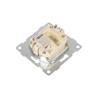 Компьютерная розетка GUSI ELECTRIC Ugra МЕХ RJ45, одинарная, СУ, белый С11К1-001