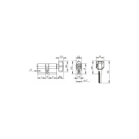 Цилиндровый механизм с вертушкой PUNTO Z402/60 mm 25+10+25 PB латунь 5 кл. 35261