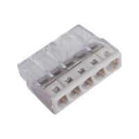 Компактная клемма СМК ЭРА NO-224-31 серия 205, 5 отверстий, 0,5-2,5 мм Б0043949