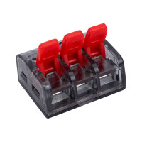 Клемма EKF СМК 221-413, 3 отверстия, 0.2-4.0мм2, 100шт, PROxima SQ plc-smk-221-413