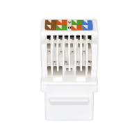 Модуль Keystone SUPRLAN Jack 8P8C /RJ-45/, UTP, Cat.5e. заделка без инструмента, белый 10-0312