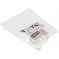 Модуль TWT Keystone RJ45, Cat.5E, UTP, 90 градусов, белый TWT-OK45UTP/5E-WH